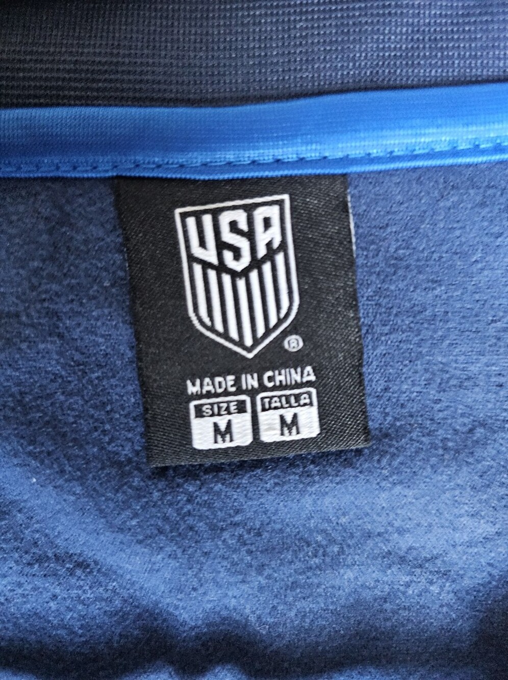 NWT USA Soccer Track Jacket Men's Size M Navy Blue USSF National Team Zip Up - Picture 12 of 16